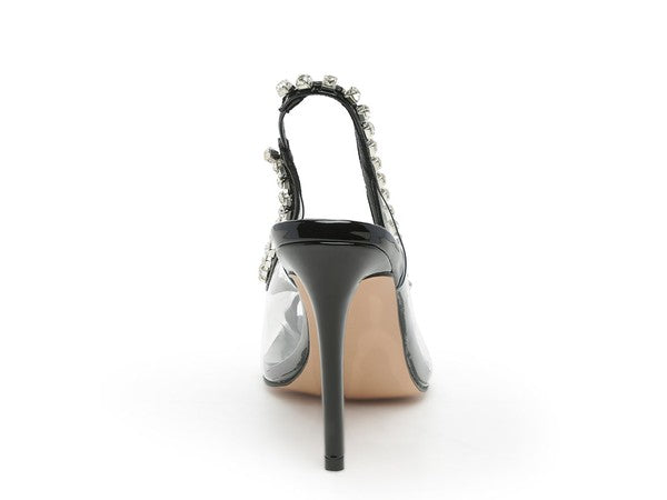tiara styled jeweled stiletto Shoes