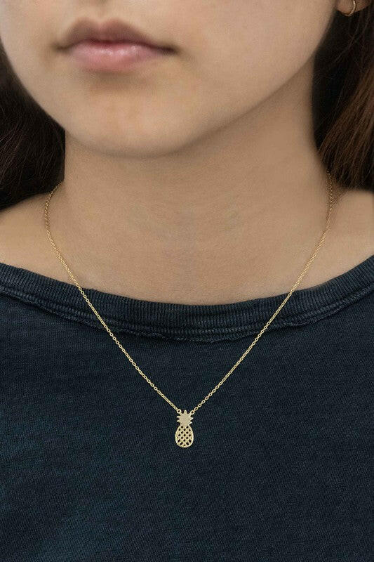 Pineapple Necklace 18K & 24K Gold.