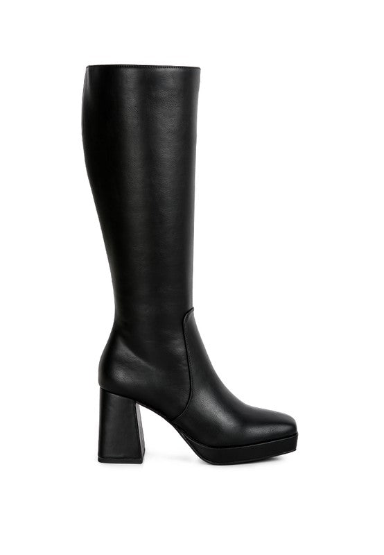 High calf block heel boots have created styles that will stand out at any event 