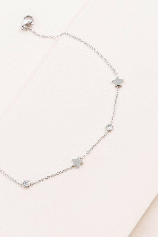 Starry Eyed Rhinestone Anklet.