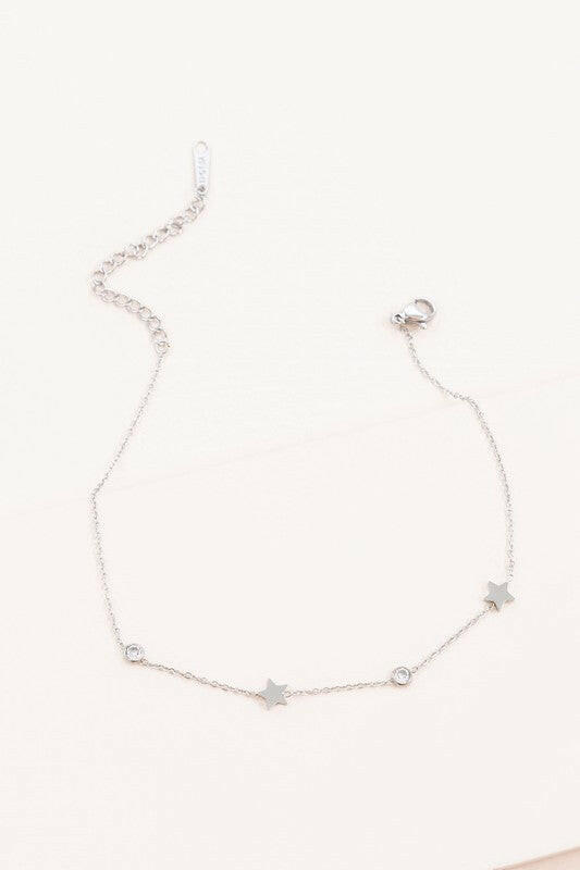 Starry Eyed Rhinestone Anklet.