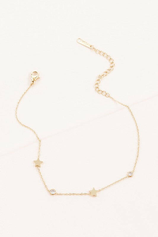 Starry Eyed Rhinestone Anklet.