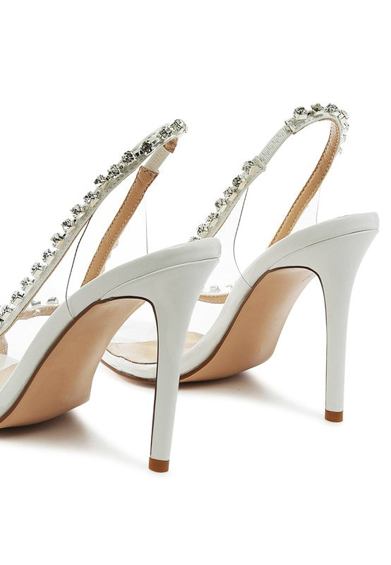 tiara styled jeweled stiletto Shoes