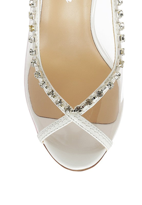 tiara styled jeweled stiletto Shoes