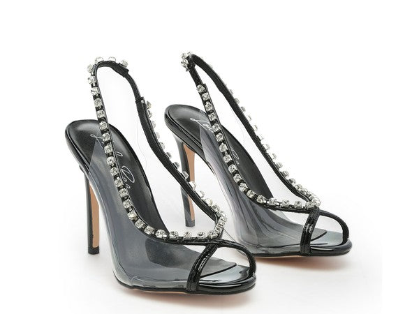 tiara styled jeweled stiletto Shoes