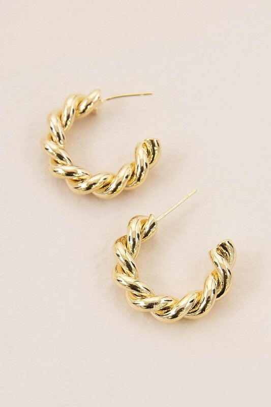 Twisted Hoop Earrings.