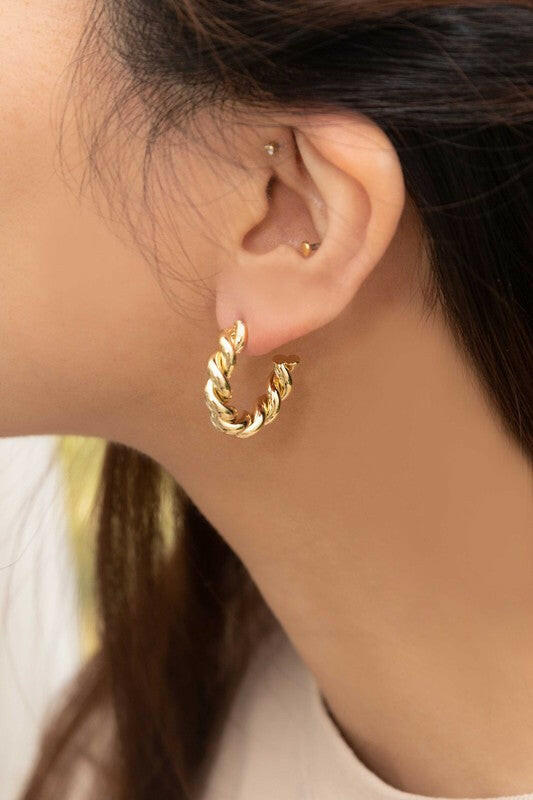 Twisted Hoop Earrings.