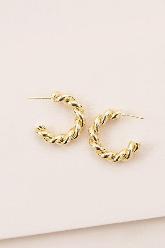 Twisted Hoop Earrings.