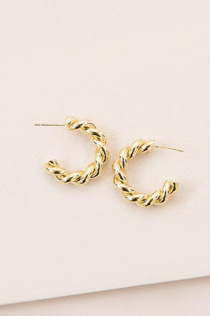 Twisted Hoop Earrings.