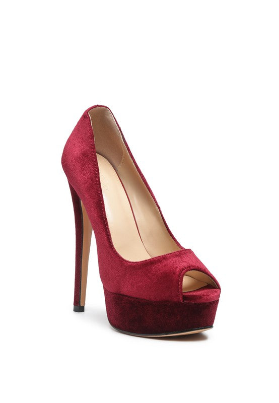 BRIELLE HIGH HEEL PEEP TOE STILETTO