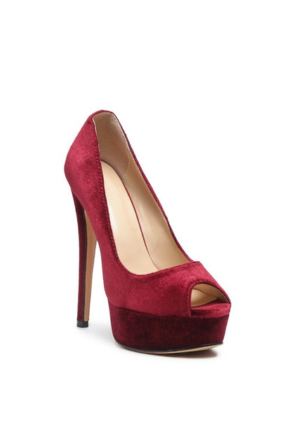 BRIELLE HIGH HEEL PEEP TOE STILETTO