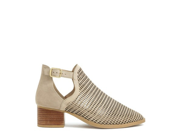 ROSALYN BLOCK HEELED CUT-OUT SANDAL.