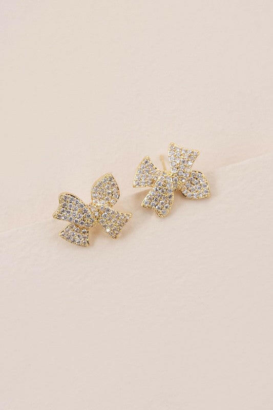 Ribbon Stud Earrings.