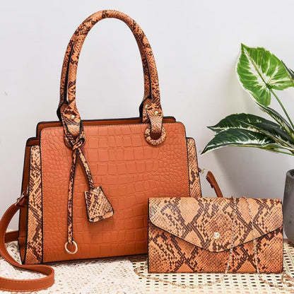 New Serpentine Stitching Fashion Combination Bags