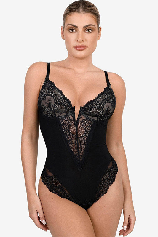 Full Size Lace Detail Sleeveless Shaping Bodysuit