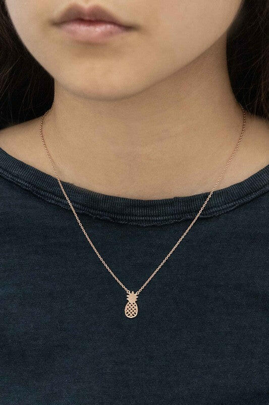 Pineapple Necklace 18K & 24K Gold.