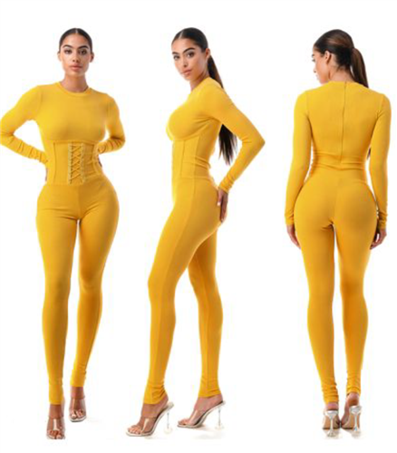 One Piece Women  Corset Knit Plus Size Jumpsuit